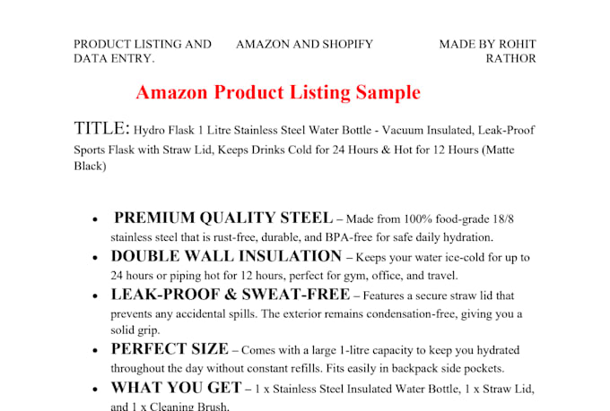 create flat file for amazon product listings
